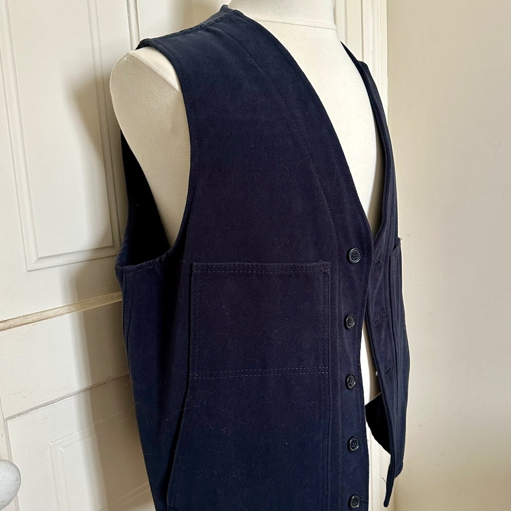 Filson VTG Men's Moleskin Vest, Navy, Unworn New, Size 46